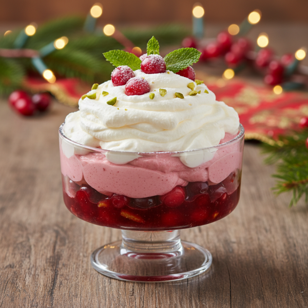 Festive Cranberry Delight with Creamy Whipped Topping recipe