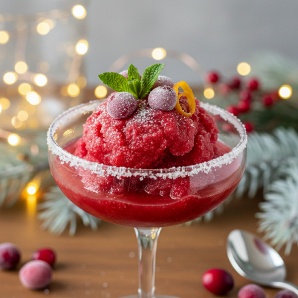 Festive Cranberry Fizz Sorbet recipe