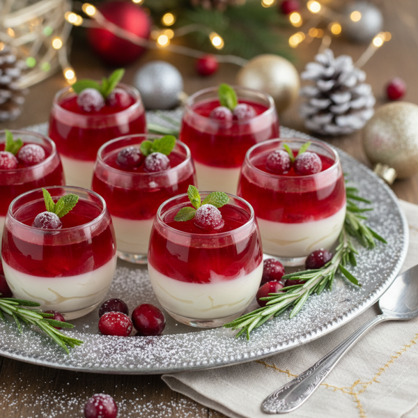 Festive Cranberry Jello Shots recipe