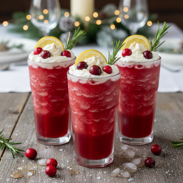 Festive Cranberry Lemonade Slushies recipe