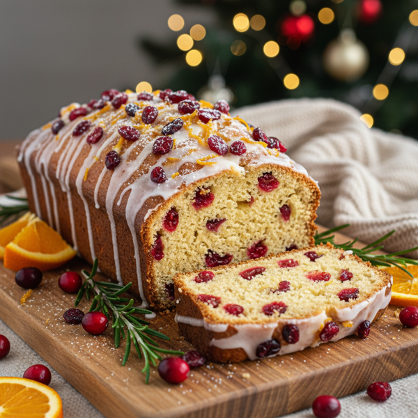 Festive Cranberry Orange Bread recipe