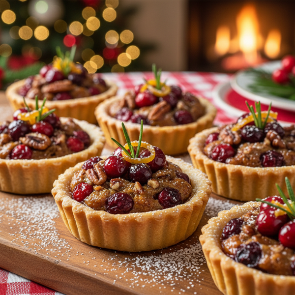Festive Cranberry Pecan Tartlets recipe
