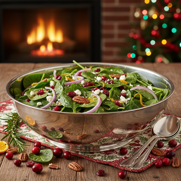 Festive Cranberry Spinach Salad recipe
