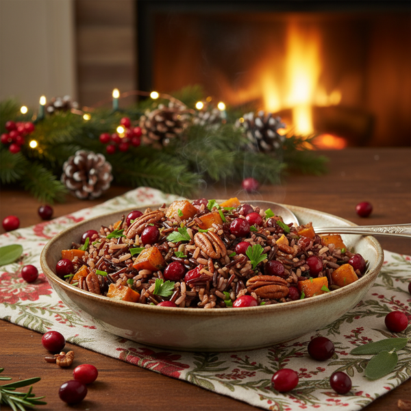 Festive Cranberry and Wild Rice Medley recipe