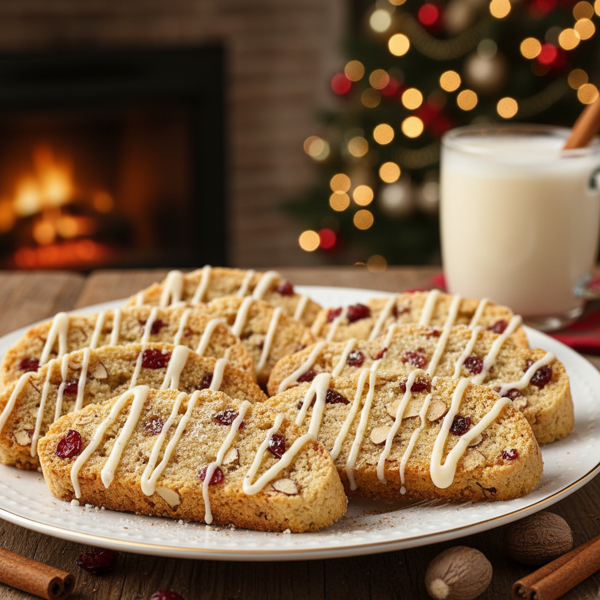 Festive Eggnog Biscotti recipe