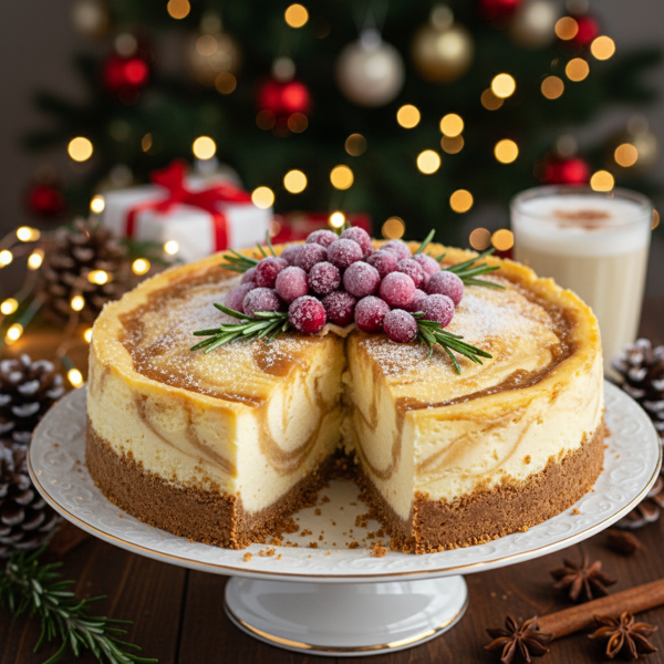 Festive Eggnog Cheesecake Delight recipe