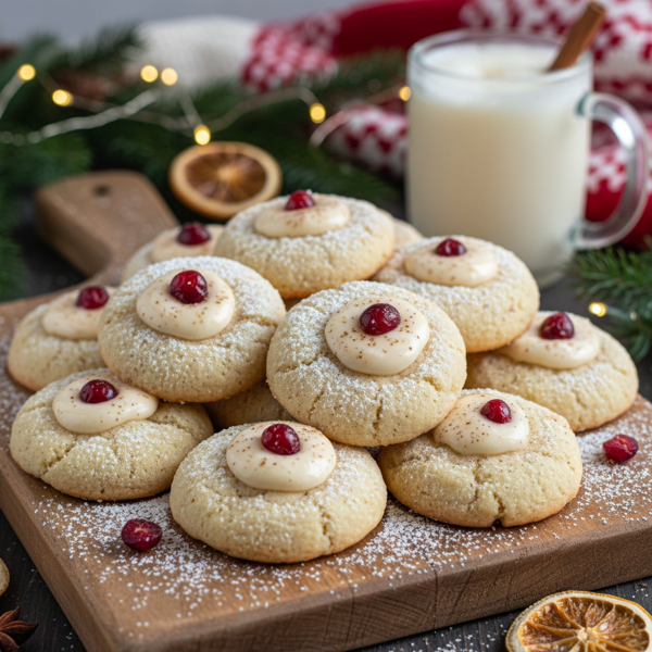 Festive Eggnog Drop Cookies recipe