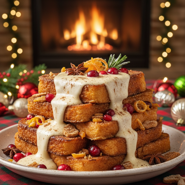 Festive Eggnog French Toast Delight recipe