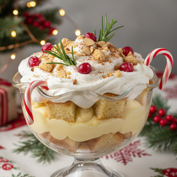 Festive Eggnog Trifle Delight recipe
