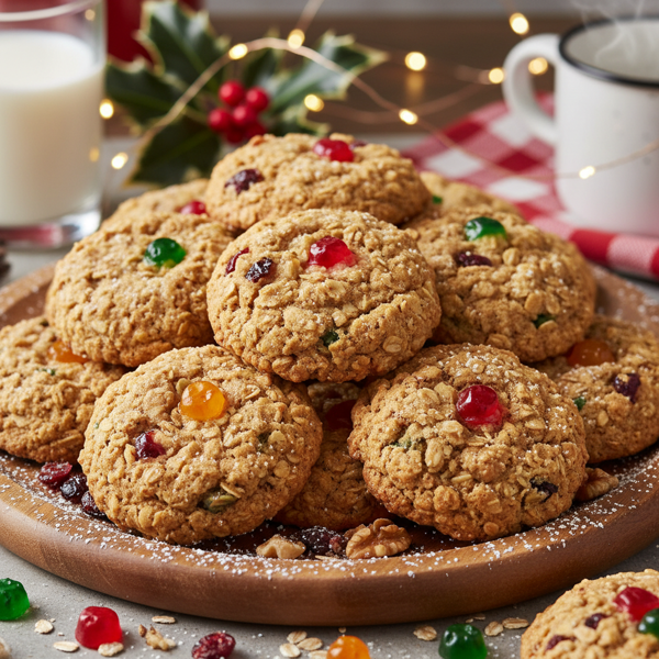 Festive Fruity Gumdrop Oatmeal Cookies recipe