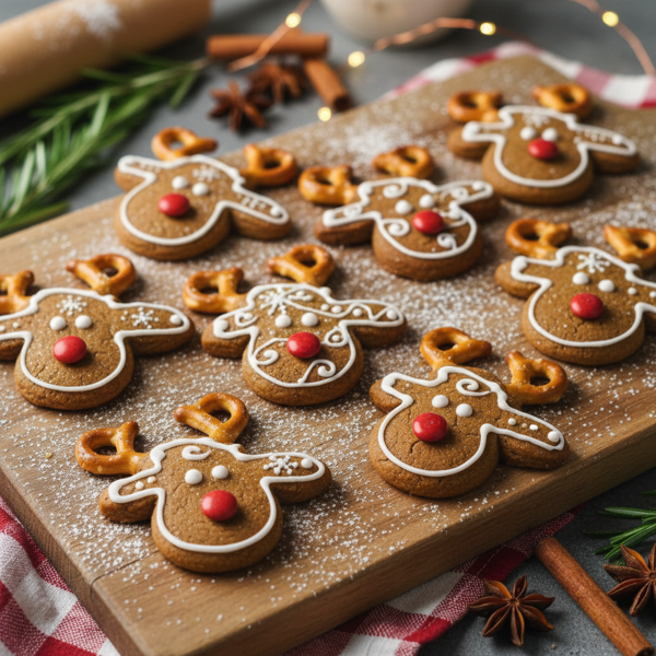 Festive Ginger-Molasses Reindeer Cookies recipe