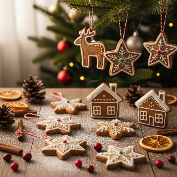 Festive Gingerbread Craft Dough Ornaments recipe