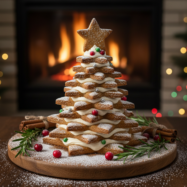 Festive Gingerbread Tree Delight recipe