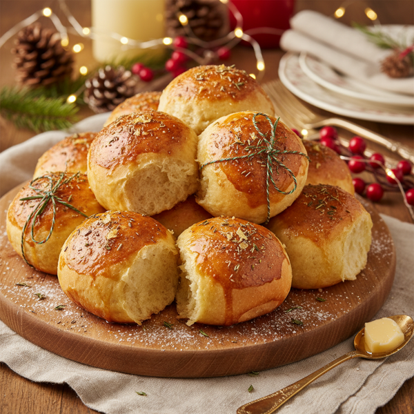 Festive Golden Dinner Rolls recipe