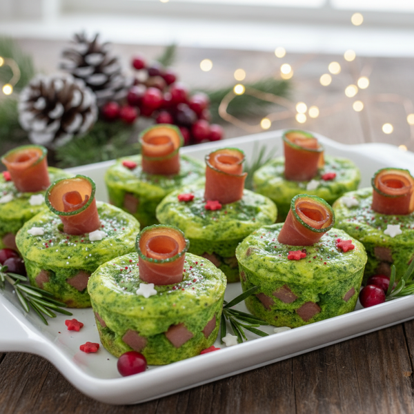 Festive Green Eggs and Ham Bites recipe