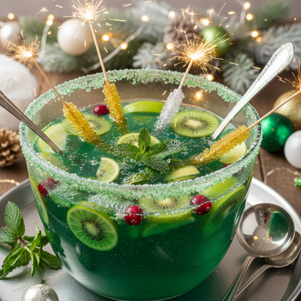 Festive Green Sparkler Punch recipe