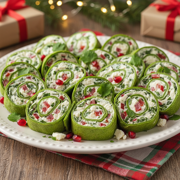 Festive Green Tortilla Roll-Ups recipe