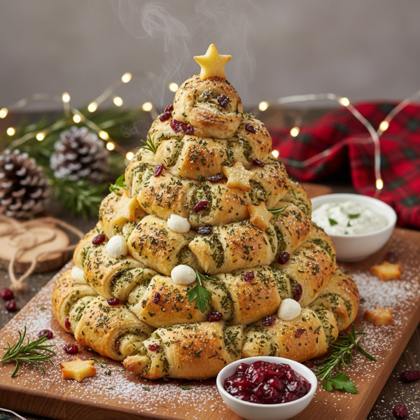 Festive Herb-Infused Crescent Tree Appetizers recipe