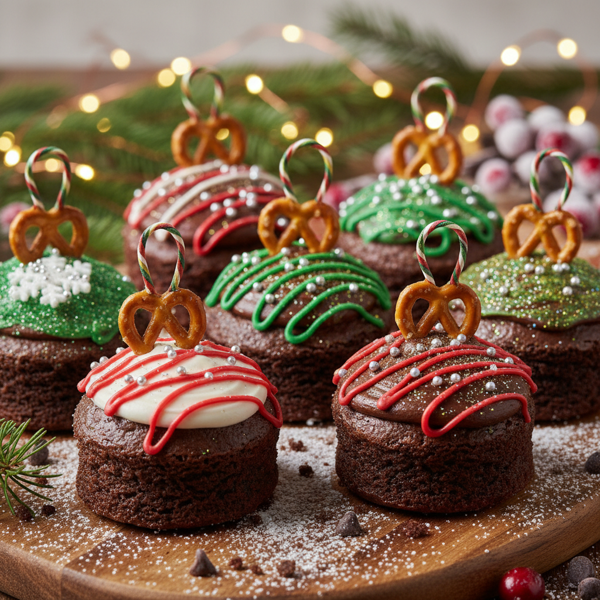 Festive Holiday Ornament Brownie recipe
