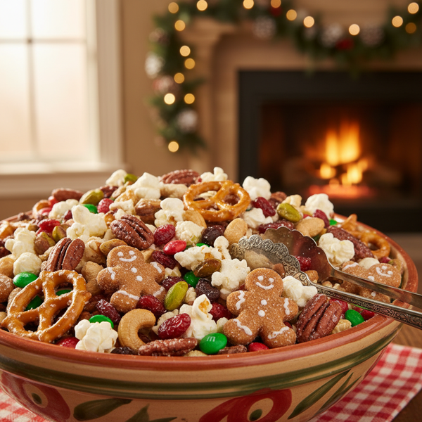 Festive Holiday Snack Mix recipe