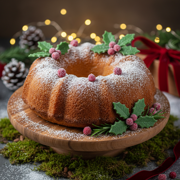 Festive Holly Wonderland Bundt Cake recipe