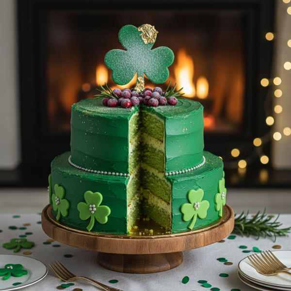 Festive Irish Shamrock Delight Cake recipe