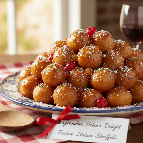 Festive Italian Struffoli - Grandma Helen's Delight recipe