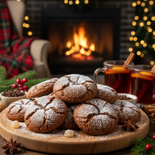 Festive Molasses Spice Cookies recipe
