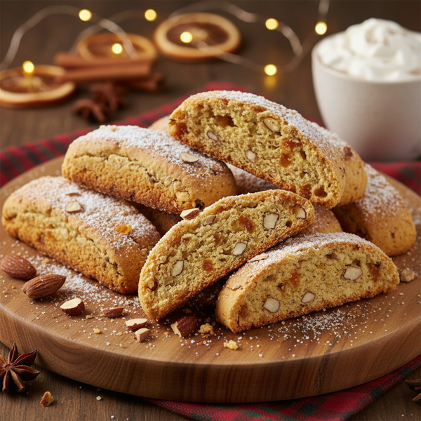 Festive Nutmeg Biscotti Logs recipe