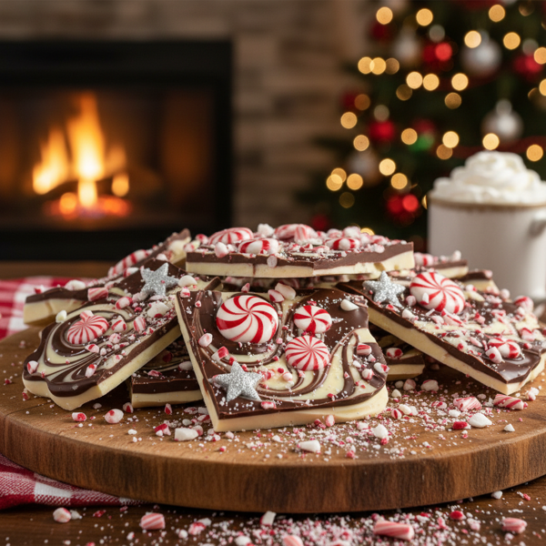Festive Peppermint Bark Delight recipe