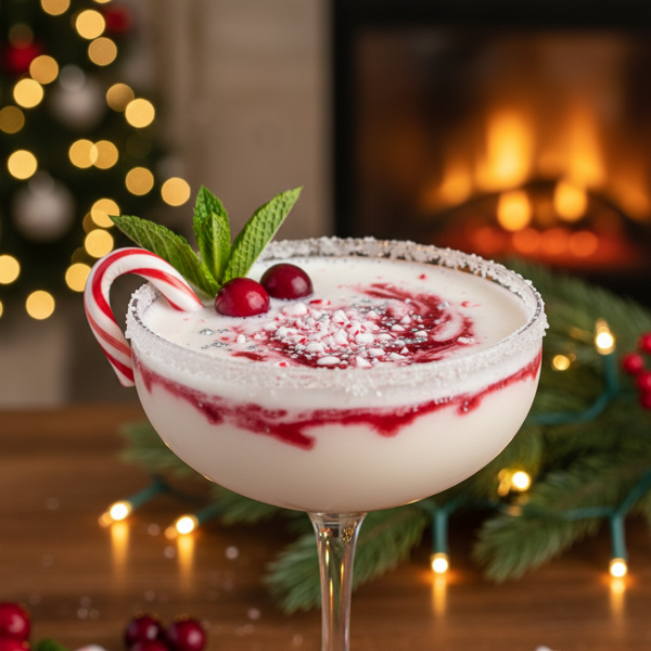 Festive Peppermint Bliss Cocktail recipe