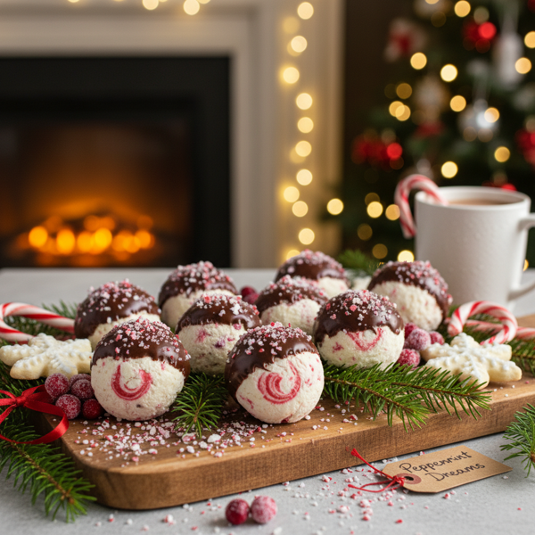 Festive Peppermint Cream Candies recipe