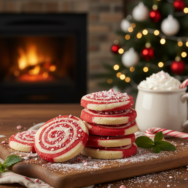 Festive Peppermint Swirl Cookies recipe
