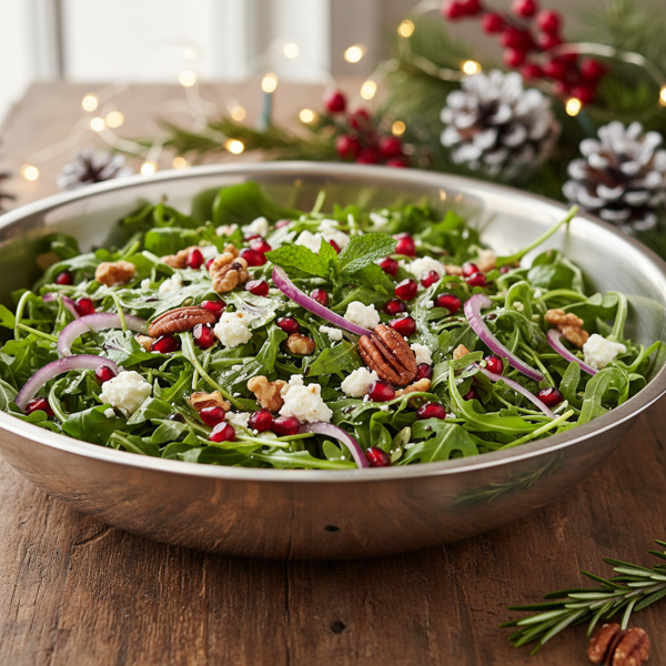 Festive Pomegranate Arugula Salad recipe