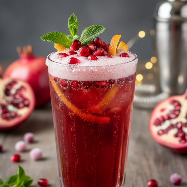 Festive Pomegranate Sparkling Cooler recipe