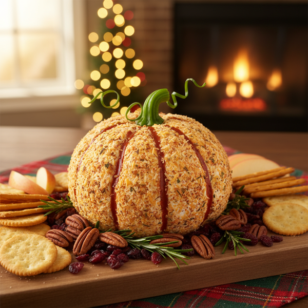 Festive Pumpkin Cheese Ball recipe