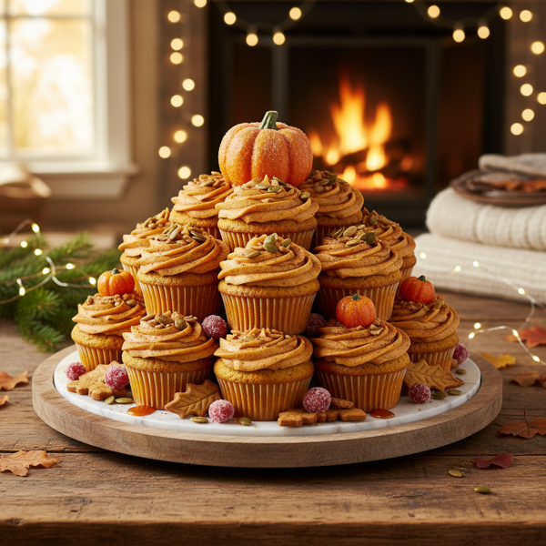 Festive Pumpkin Delight Cupcake Cake recipe