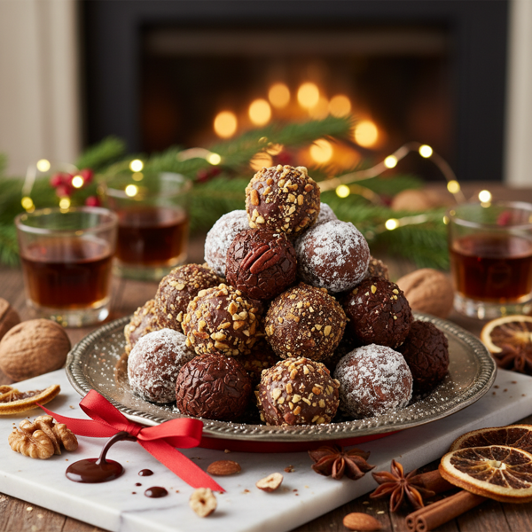 Festive Rum & Nut Truffles recipe