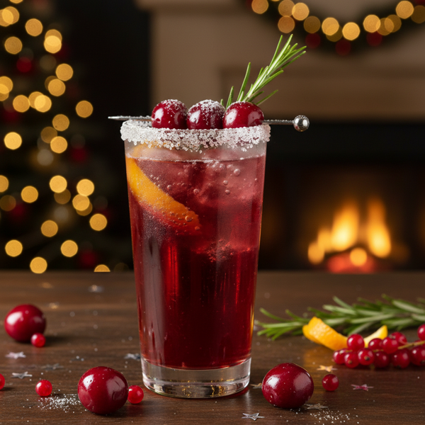 Festive Sparkling Cherry Cocktail recipe