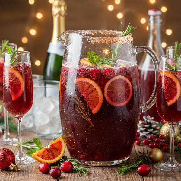 Festive Sparkling Cranberry Citrus Sangria recipe
