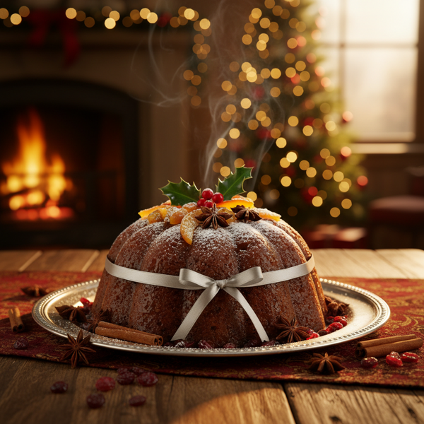 Festive Spiced Plum Pudding recipe