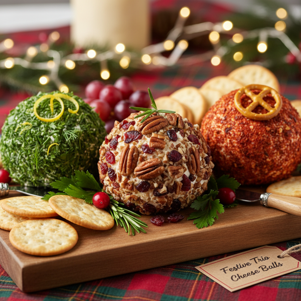 Festive Trio Cheese Balls recipe