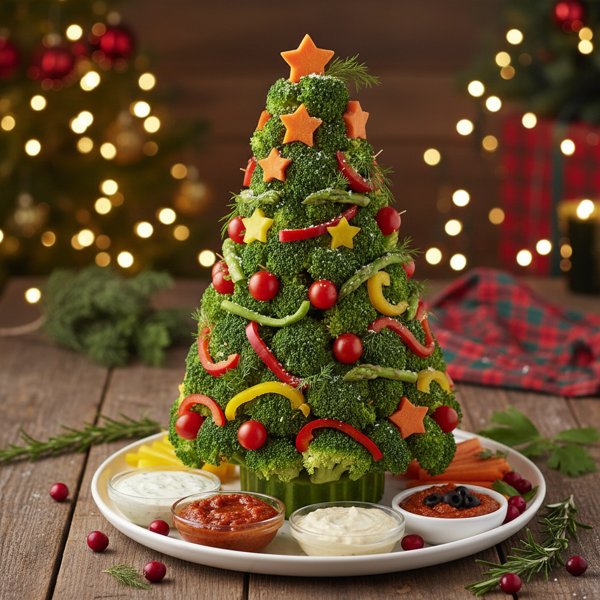 Festive Vegetable Christmas Tree recipe