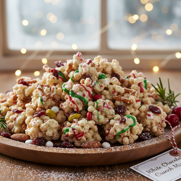 Festive White Chocolate Crunch Mix recipe
