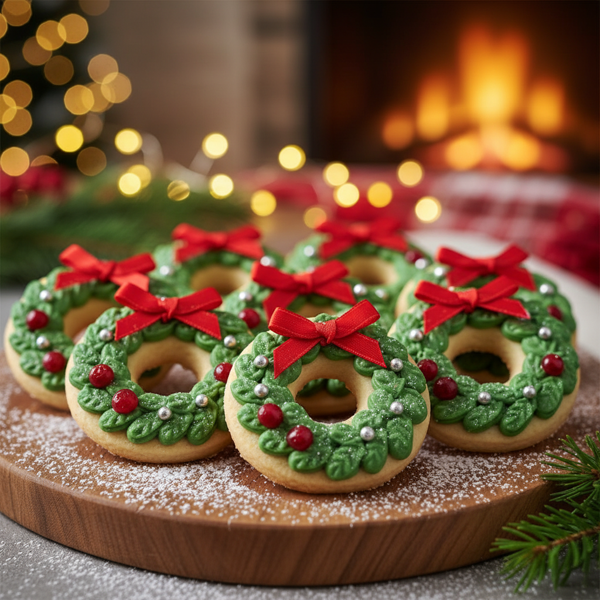Festive Wreath Cookies recipe