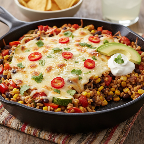Fiber-Packed Tex-Mex Vegetable & Barley Bake recipe