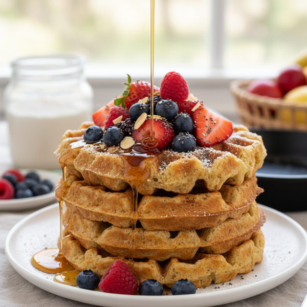Fiber-Rich Gluten-Free Sourdough Waffles recipe