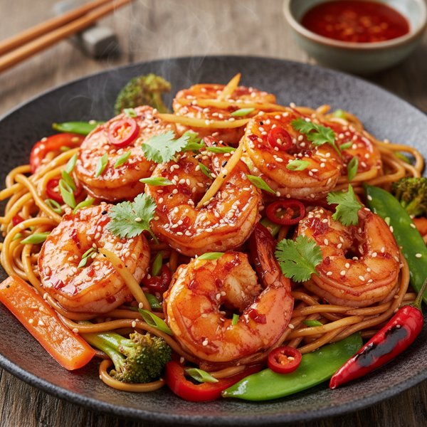 Fiery Asian Shrimp Delight recipe