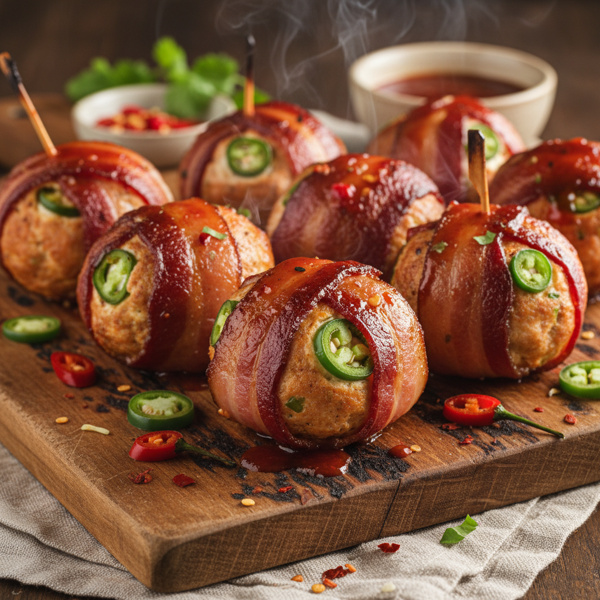 Fiery Bacon-Wrapped Chicken Bombs recipe