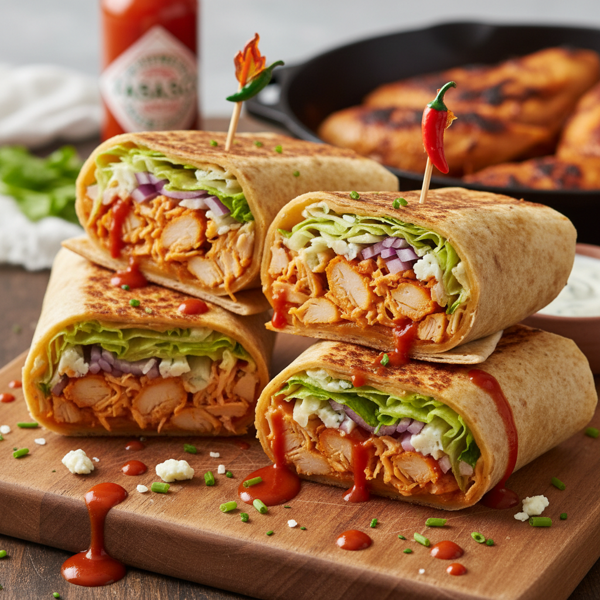 Fiery Buffalo Chicken Wraps recipe